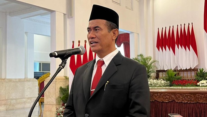 Menteri Pertanian Amran Sulaiman usai dilantik Presiden Joko Widodo (Jokowi)