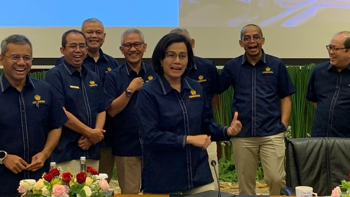 Menteri Sri Mulyani dalam Prescon APBN Kita, Rabu (25/10/2023).
