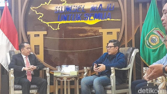 Pemred detikcom audensi dengan Pj Gubernur Sumsel Agus Fatoni.