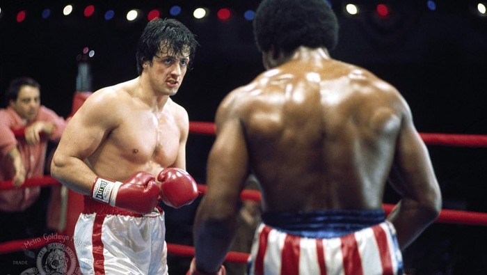 Adegan Sylvester Stallone di film Rocky (1976).