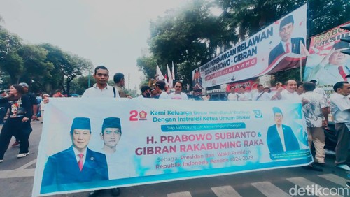 Sejumlah pengurus NW saat mengantar Prabowo-Gibran ke KPU pada Rabu (25/10/2023).