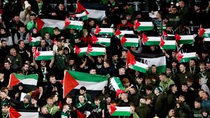Bendera Palestina Menghiasi Laga Celtic Vs Atletico Madrid