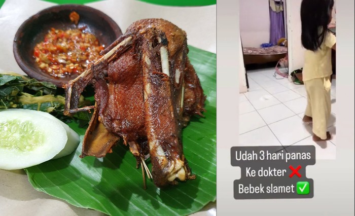 Bocah Ini Demam dan Langsung Sembuh Setelah Makan Bebek Goreng