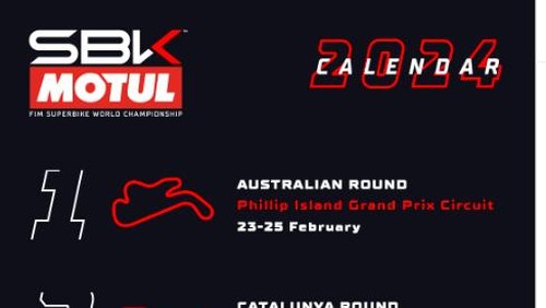 Kalender WSBK 2024 yang diumumkan melalui instagram @@worldsbk. (Tangkapan layar)