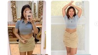 Wanita peraih gelar S.Pd ini juga jalani diet agar postur tubuhnya lebih maksimal. Ia yang semula memiliki berat 49,2 kg berhasil turun menjadi 44,7 kg! Foto: Instagram kikysaputrii