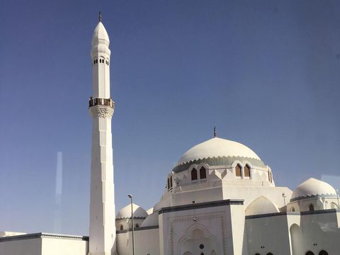 Jummah Mosque, Medina is the place where the Islamic prophet Muhammad and his companions did a Jumu'ah prayer for the first time during their route of hijrah (migration) from Mecca to Medina.