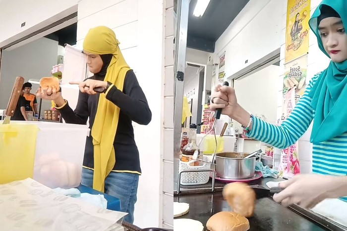 Wanita penyandang disabilitas di Malaysia jualan burger banjir pujian netizen