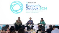 PT Bank KEB Hana Indonesia (Hana Bank), salah satu  perbankan terbesar di Korea Selatan, kembali menggelar Hana Bank Economic Outlook 2024 di Hotel Mulia, Jakarta, Kamis (26/10/2023).