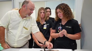 Ada kepala dan dada seekor monyet, tangannya tampak seperti tangan amfibi hampir seperti aligator, buaya, atau sejenis kadal. Kemudian ada ekor ikan. Sekali lagi, spesiesnya tidak diketahui, jelasnya. Foto: Norse Media via Pen News