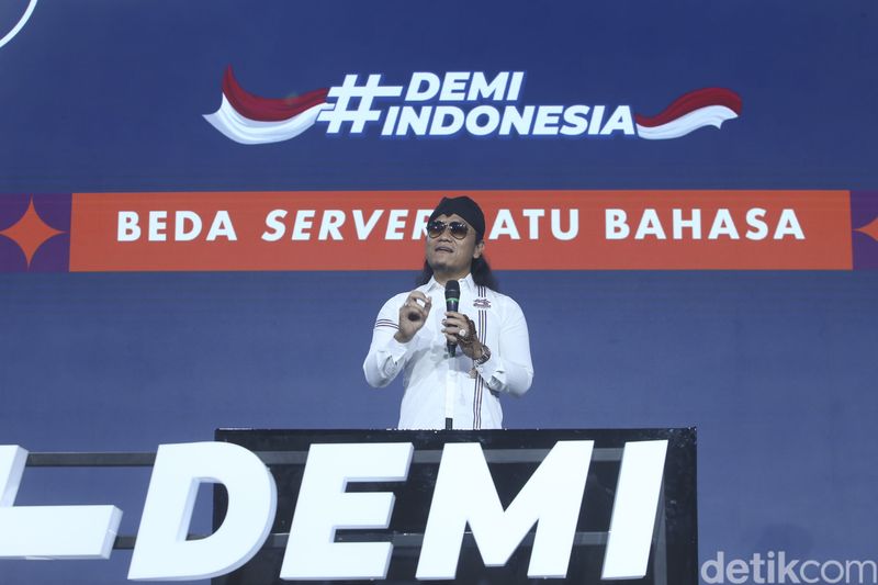 Sesi Beda Server Satu Bahasa di Demi Indonesia, The Hall Senayan City, Jumat (27/10/2023).