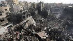 Detik-detik Evakuasi Warga Gaza dari Bangunan Ambruk