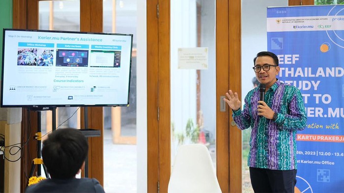 The Equitable Education Fund (EEF) Thailand melakukan study visit ke kantor Karier.mu sebagai mitra resmi digital platform Program Kartu Prakerja.