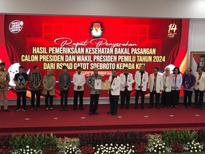 Tok! KPU Nyatakan 3 Bakal Capres-Cawapres Lolos Pemeriksaan Kesehatan