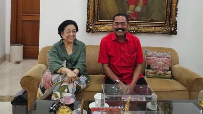 Ketua DPC PDIP Kota Solo FX Hadi Rudyatmo (FX Rudy) bertemu dengan Ketum PDIP Megawati Soekarnoputri di Jakarta. Foto diunggah pada Jumat (27/10/2023).