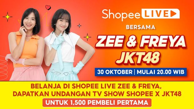 Live Shopping Zee dan Freya JKT48 Shopee