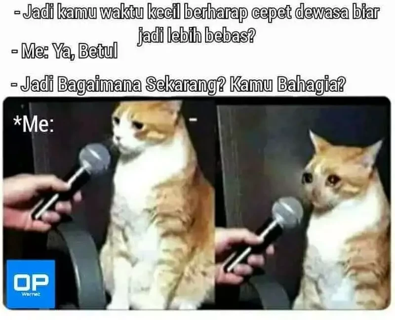 Waktu kecil rasanya ingin cepat-cepat jadi orang dewasa. Kalau sekarang, malah penginnya balik jadi anak kecil saja biar nggak menanggung banyak beban.