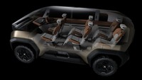 Di bagian dalam, Mitsubishi D:X Concept mewarisi interior lapang dan keselamatan tingkat tinggi dari Delica. Mitsubishi D:X Concept menghadirkan kabin yang sangat lega dan bodi pelindung agar tetap aman, berdasarkan konsep desain “Ruang Maksimum dan Keselamatan untuk Manusia, Off-Roader Maksimal untuk Petualangan Tanpa Batas.” Foto: Dok. Mitsubishi Motors