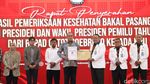 Momen KPU Umumkan Hasil Tes Kesehatan 3 Paslon Pilpres