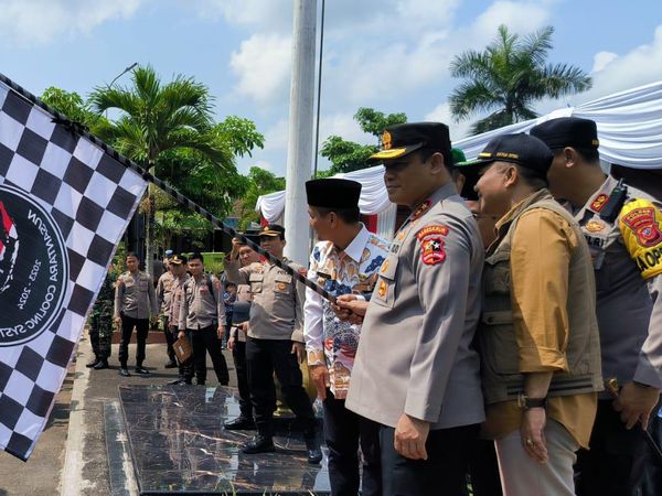 Potret Operasi NCS Polri Serukan Pemilu Damai di Tasikmalaya