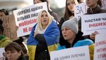 Para Wanita Ini Demo Minta Frekuensi Rotasi Tentara Ukraina