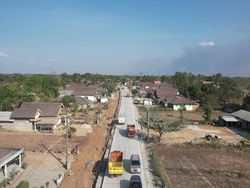 Progres Pembangunan Jalan Lampung Tengah yang Dibiayai APBN Sudah 85%