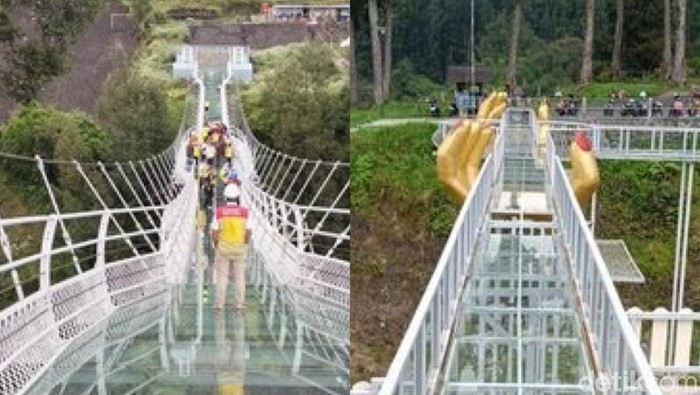 Perbandingan jembatan kaca Seruni Point dengan jembatan kaca The Geong.