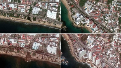 Potret Satelit Ungkap Kondisi Before-After Badai Terjang Meksiko