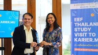 Kunjungan EEF Thailand ini dalam rangka mendapatkan pembelajaran melalui pengalaman Prakerja dalam meningkatkan keterampilan angkatan kerja Indonesia dan mendorong kolaborasi antara Indonesia dan Thailand dalam pengembangan skill tenaga kerja.
