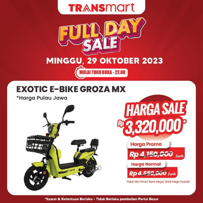 Transmart Full Day Sale-Sepeda Listrik