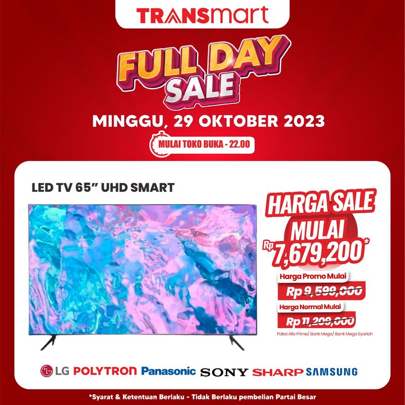 Transmart Full Day Sale TV LED 65 inch dan 55 inch