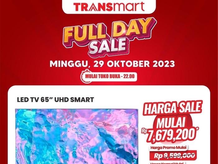 Transmart Full Day Sale TV LED 65 inch dan 55 inch