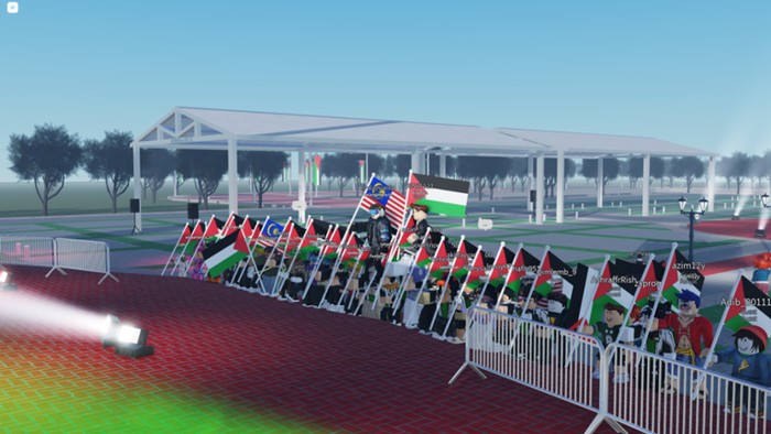Unjuk rasa pro-Palestina di Roblox