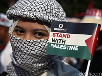 Aliansi Masyarakat Bela Palestina Demo Kedubes Amerika Serikat