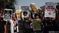 Aksi ini untuk memberikan dukungan kepada Palestina. 