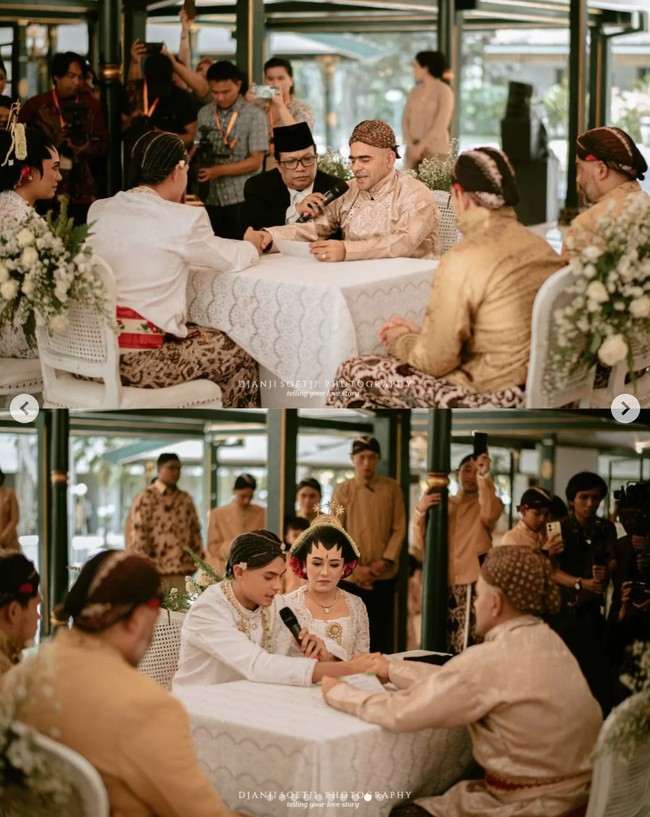 Sang ayah, Cristian Gonzales menjadi wali nikah putrinya Amanda Gonzales. Kini keduanya sah menjadi pasangan suami istri.Foto: dok. Instagram @djanjisoetji.photography