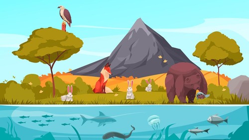 Ilustrasi ekosistem.