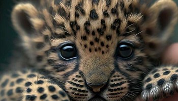 Bayi macan tutul, sedang menatap kamu nih. Foto: Boredpanda