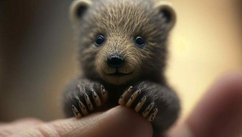 Digenggam tangan bayi beruang. Foto: Boredpanda
