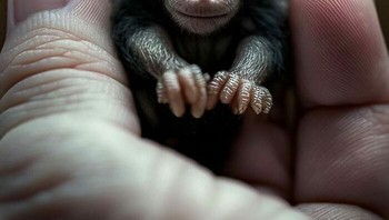 Bayi simpanse, jari-jarinya imut sekali. Foto: Boredpanda