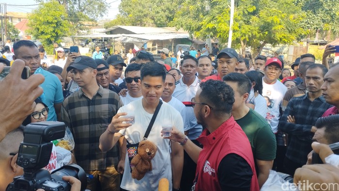 Ketum PSI Kaesang Pangarep di Kupang, NTT, 28 Oktober 2023. (Brigitta BPS/detikcom)