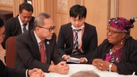 Zulhas lalu bertemu Director General World Trade Organization (WTO) Ngozi Okonjo Iweala. Salau satu yang dibahas ialah terkait mekanisme penyelesaian sengketa melalui Dispute Settlement Mechanism (DSM), Zulhas menyebut perlu meyakinkan Amerika Serikat untuk melanjutkan dan menyelesaikan permasalahan yang ada.