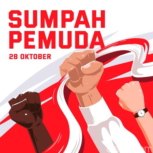 Poster Hari Sumpah Pemuda ke-95. Foto: Freepik