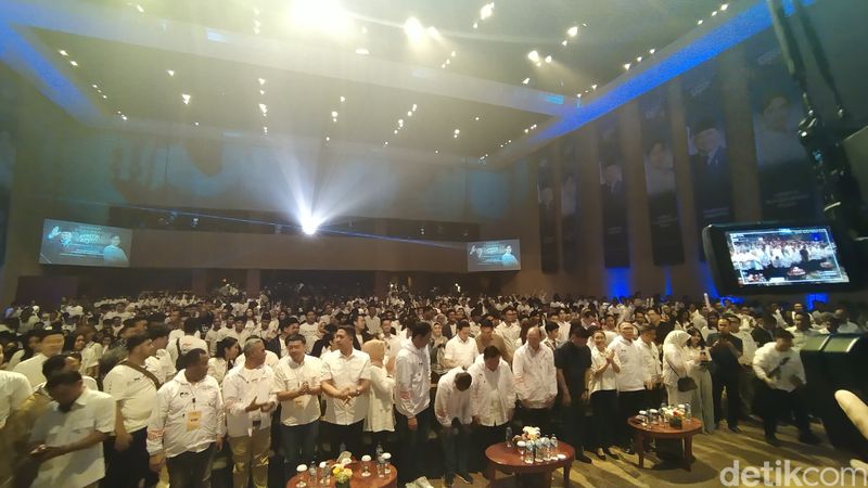 Prabowo Subianto di deklarasi dukungan Relawan Pemuda Penerus Negeri, 28 Oktober 2023. (Tina Susila/detikcom)