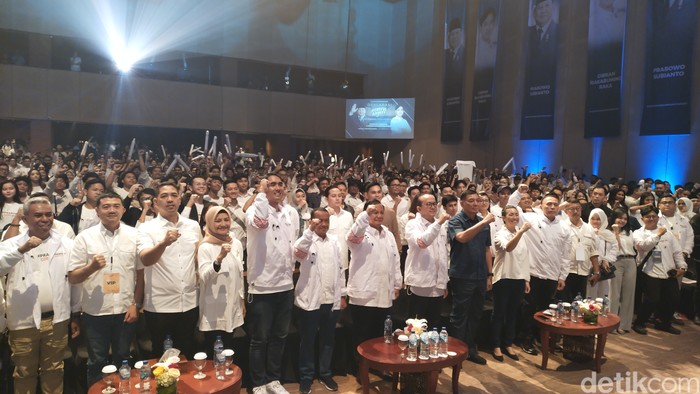Prabowo Subianto di deklarasi dukungan Relawan Pemuda Penerus Negeri, 28 Oktober 2023. (Tina Susila/detikcom)