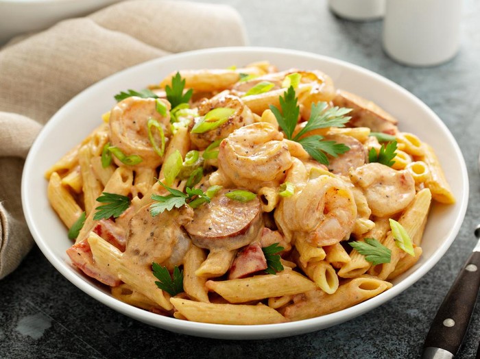 Resep Penne Saus Udang dan Sosis