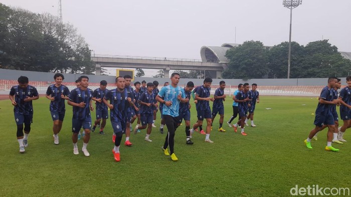 Sriwijaua FC latihan di Stadion Bumi Sriwijaya.