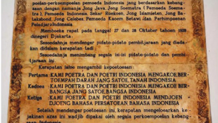 Teks sumpah pemuda 28 Oktober 1928 Asli