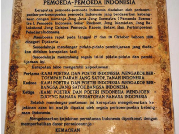 Teks sumpah pemuda 28 Oktober 1928 Asli