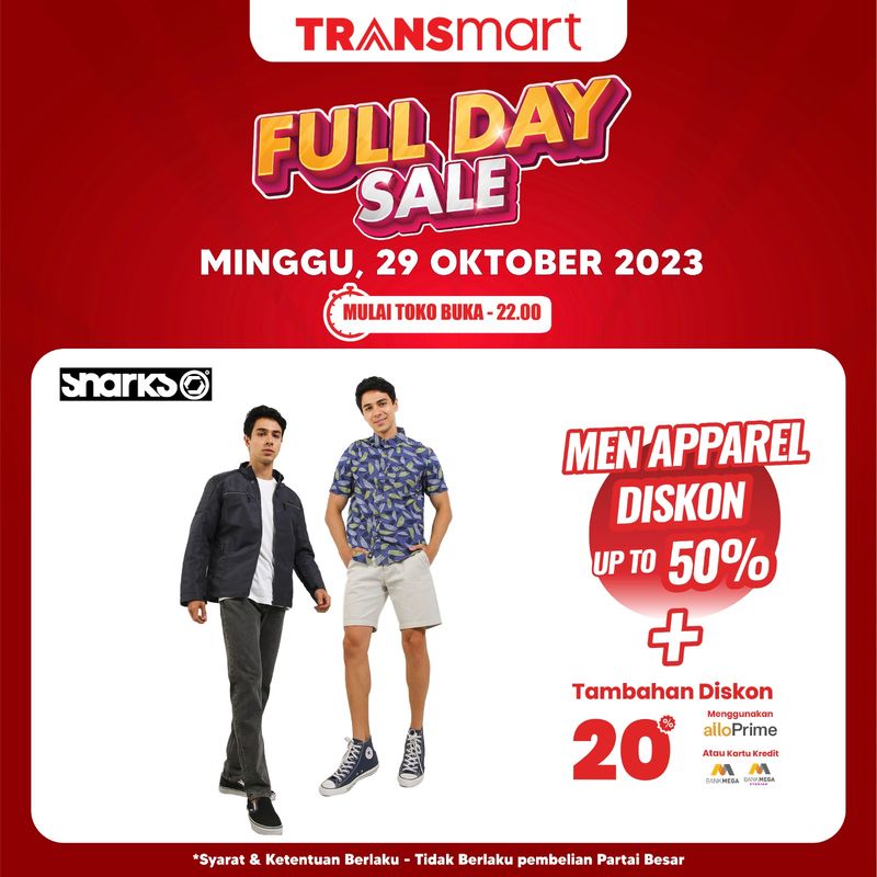 Transmart Full Day Sale-Pakaian Pria dan Wanita