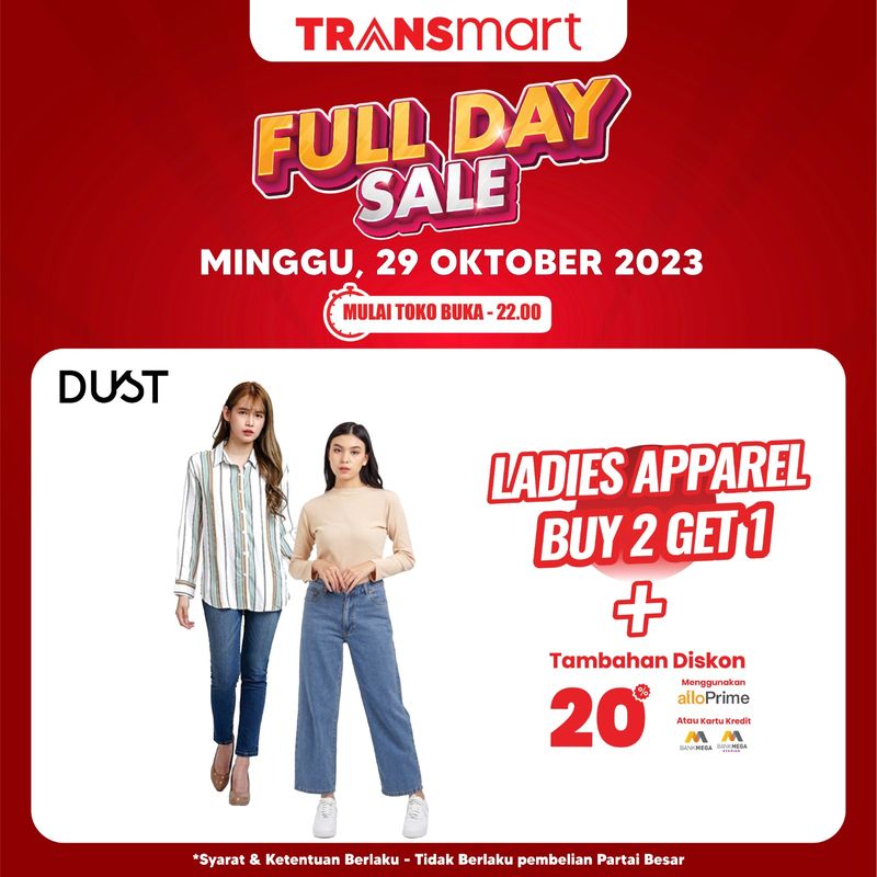 Transmart Full Day Sale-Pakaian Pria dan Wanita